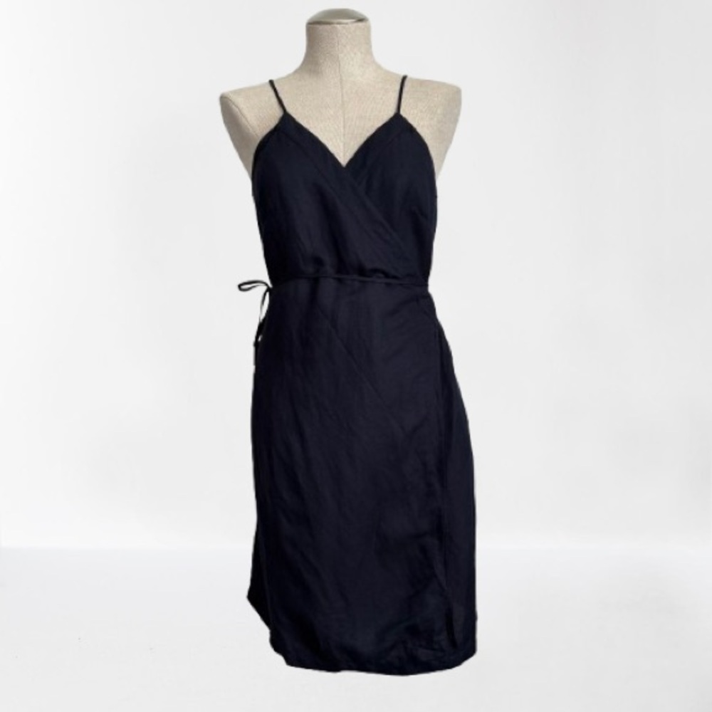 🌻 Cuyana Linen Blend Wrap-Around Dress